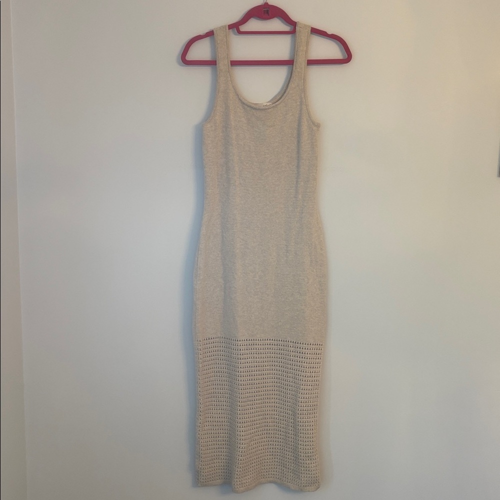 Universal Thread Cream Knit Sweater Tank Midi Dress
